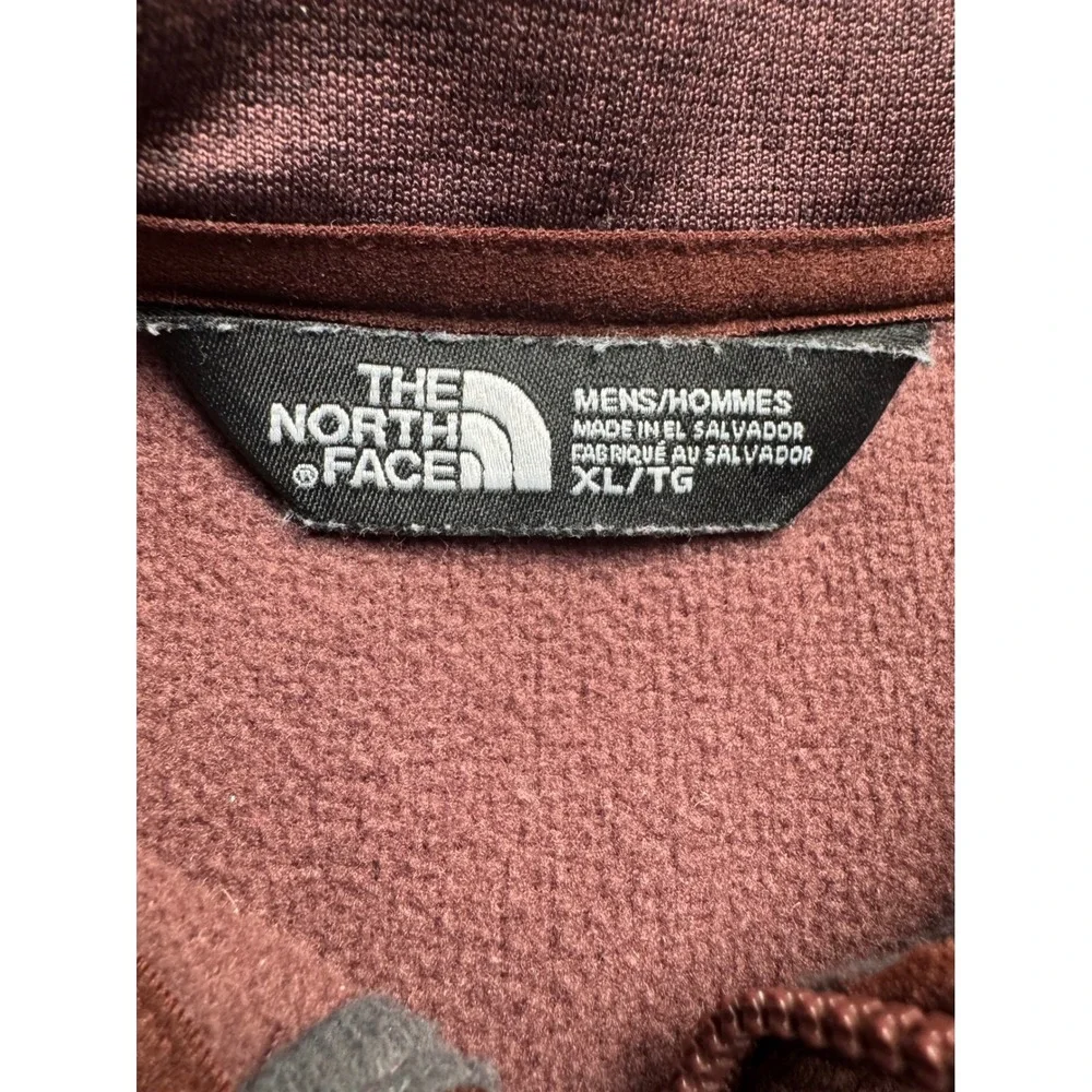 The‎ North Face Mens XL 1/4 Zip Fleece Pullover Burgundy Maroon hiking, outdoor
